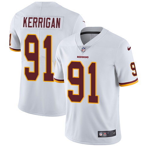 2019 Men Washington Redskins #91 Kerrigan White Nike Vapor Untouchable Limited NFL Jersey->washington redskins->NFL Jersey